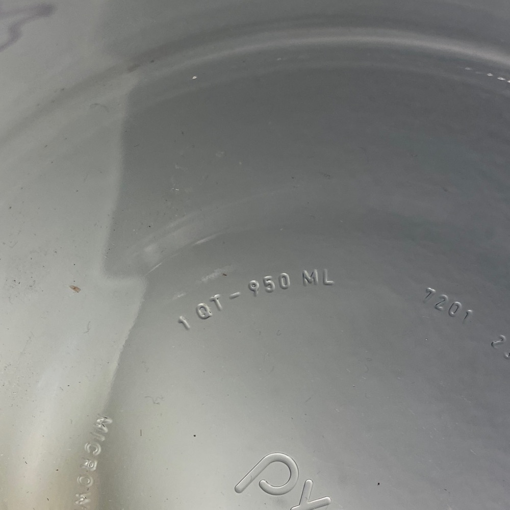 Pyrex Ghost Pattern Clear Glass Bowl - Picture 3 of 10